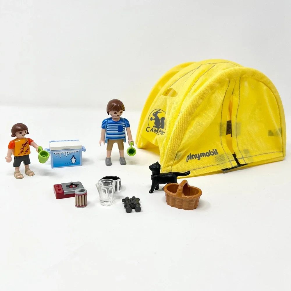 Playmobil 5435 set of Yellow Camping Fabric Family-Size Tent & Accessories Parts